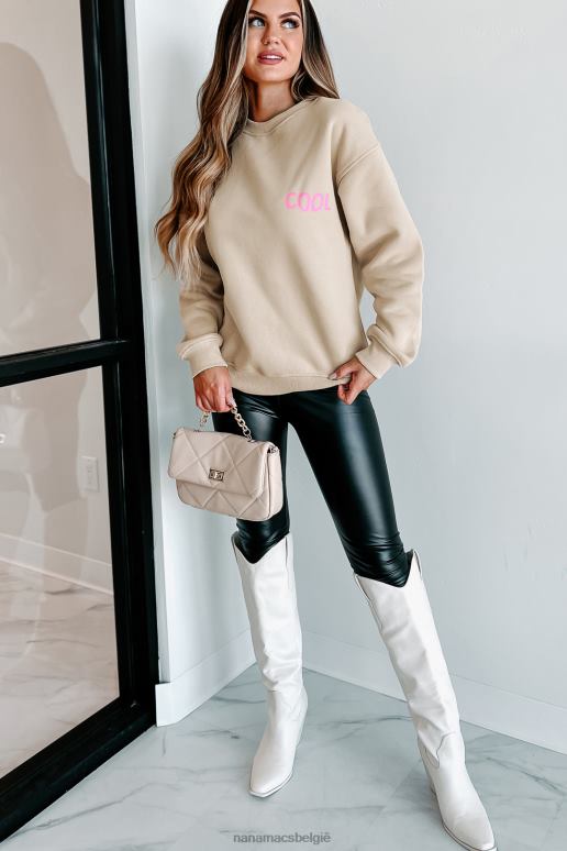 bruinen cool grafisch sweatshirt zijn NanaMacs HPTT1071