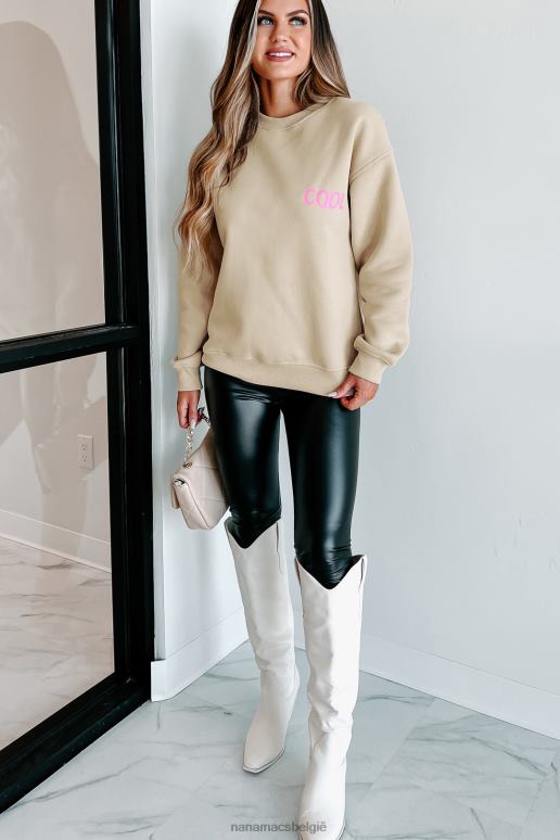 bruinen cool grafisch sweatshirt zijn NanaMacs HPTT1071