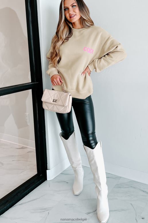 bruinen cool grafisch sweatshirt zijn NanaMacs HPTT1071