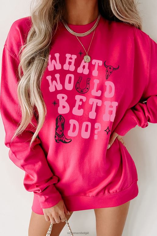 felroze/lichtroze wat zou een grafische ronde hals doen NanaMacs HPTT1027