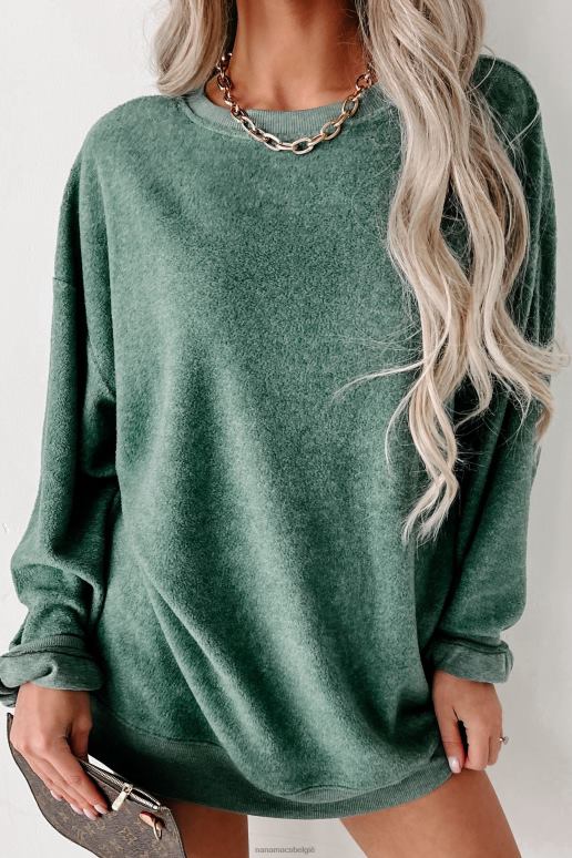 jagersgroen oversized fleecetrui NanaMacs HPTT927