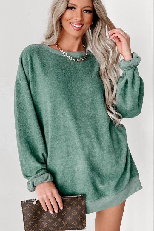 jagersgroen oversized fleecetrui NanaMacs HPTT927