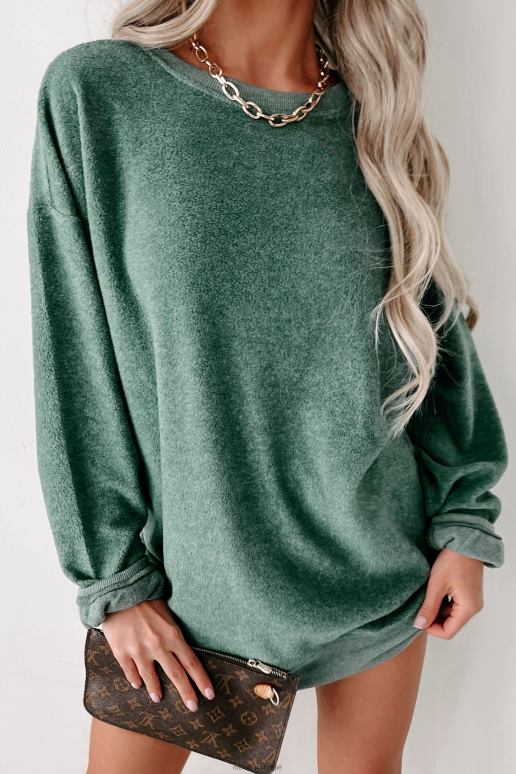 jagersgroen oversized fleecetrui NanaMacs HPTT927