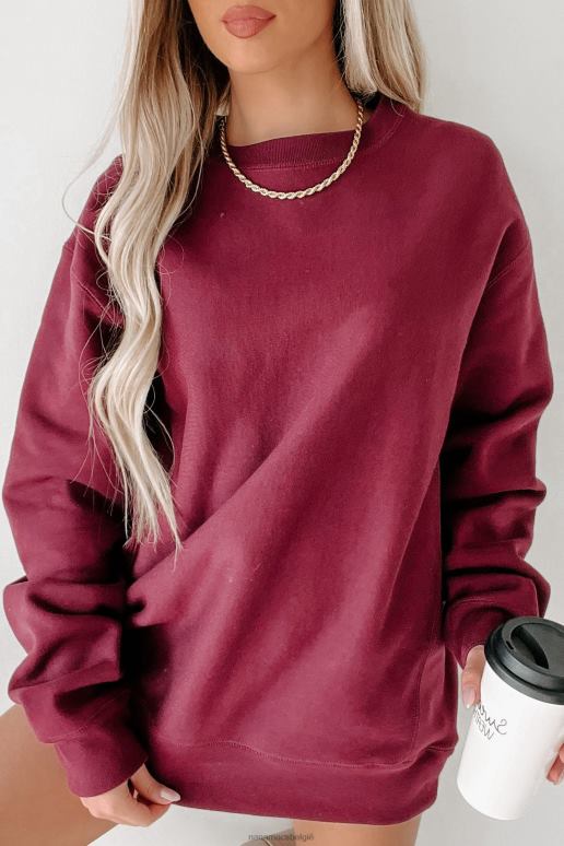 kastanjebruin zijdelingse geribbelde zware ronde hals NanaMacs HPTT654