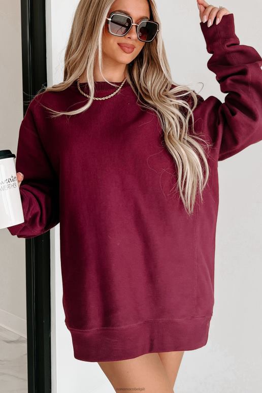 kastanjebruin zijdelingse geribbelde zware ronde hals NanaMacs HPTT654