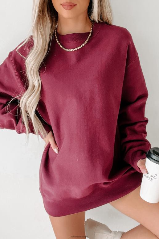 kastanjebruin zijdelingse geribbelde zware ronde hals NanaMacs HPTT654