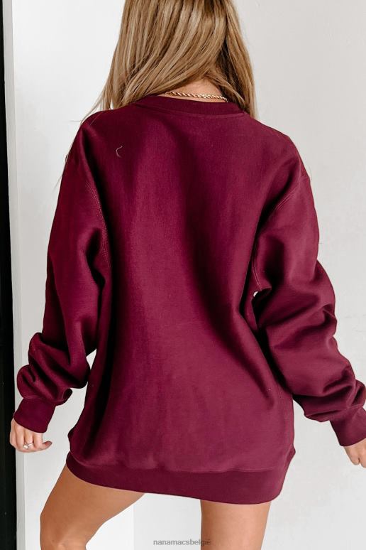 kastanjebruin zijdelingse geribbelde zware ronde hals NanaMacs HPTT654