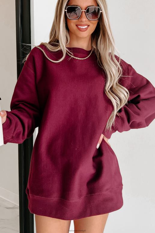 kastanjebruin zijdelingse geribbelde zware ronde hals NanaMacs HPTT654