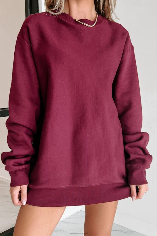 kastanjebruin zijdelingse geribbelde zware ronde hals NanaMacs HPTT654