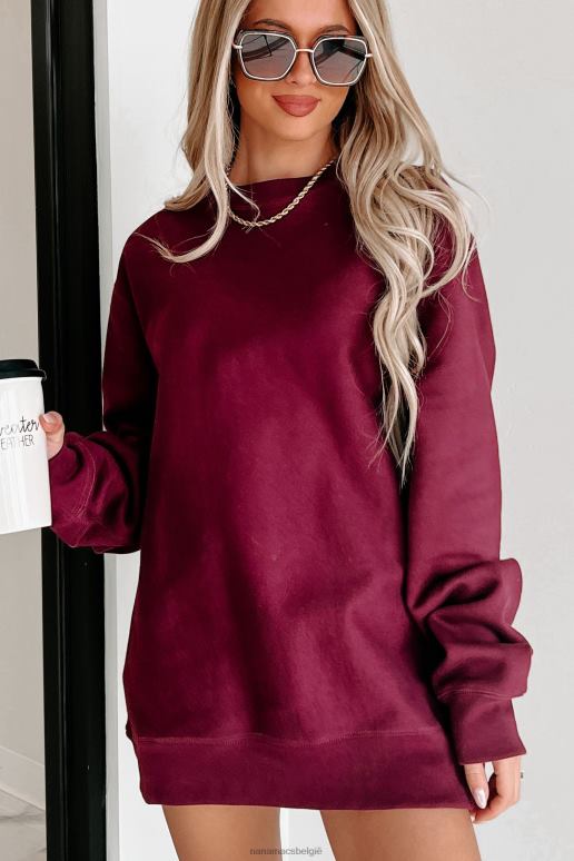 kastanjebruin zijdelingse geribbelde zware ronde hals NanaMacs HPTT654