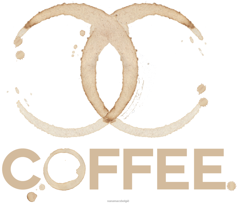 kokosmelk Coffee Addict bijgesneden grafische ronde hals NanaMacs HPTT761