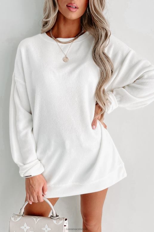 slagroom oversized fleecetrui NanaMacs HPTT909