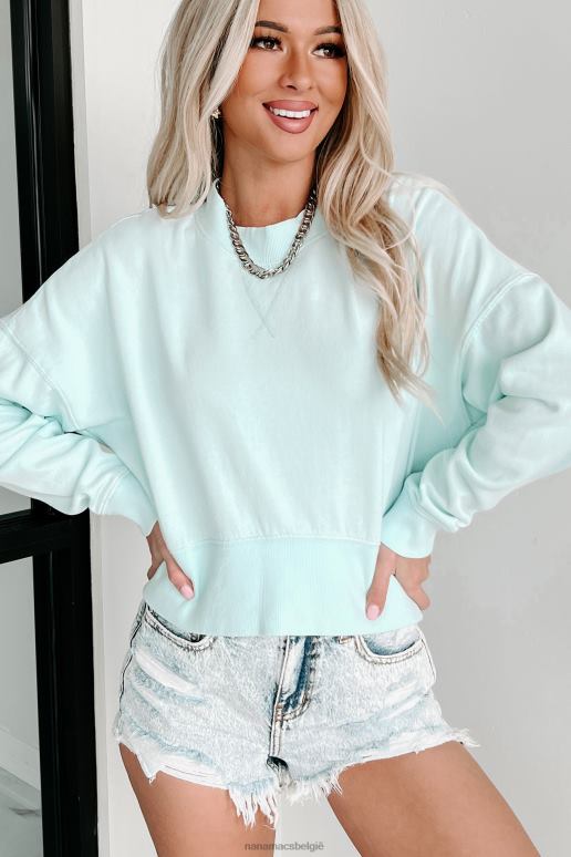 surf spray Cropped sweatshirt met minerale wassing NanaMacs HPTT823