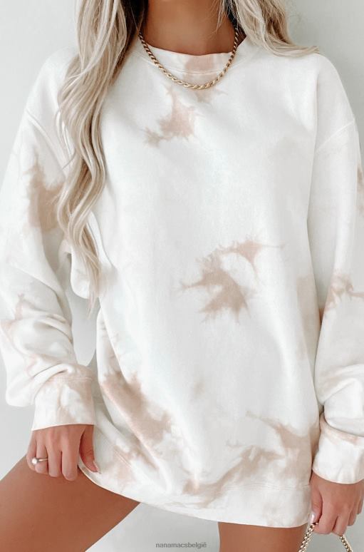 tie-dye stoffig roze lichtgewicht tie-dye ronde hals NanaMacs HPTT675