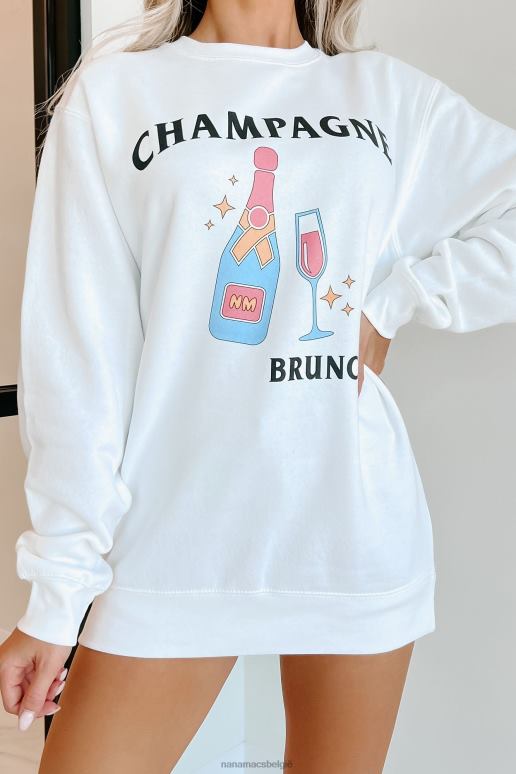 wit champagne brunch graphic - meerdere shirtopties NanaMacs HPTT1049