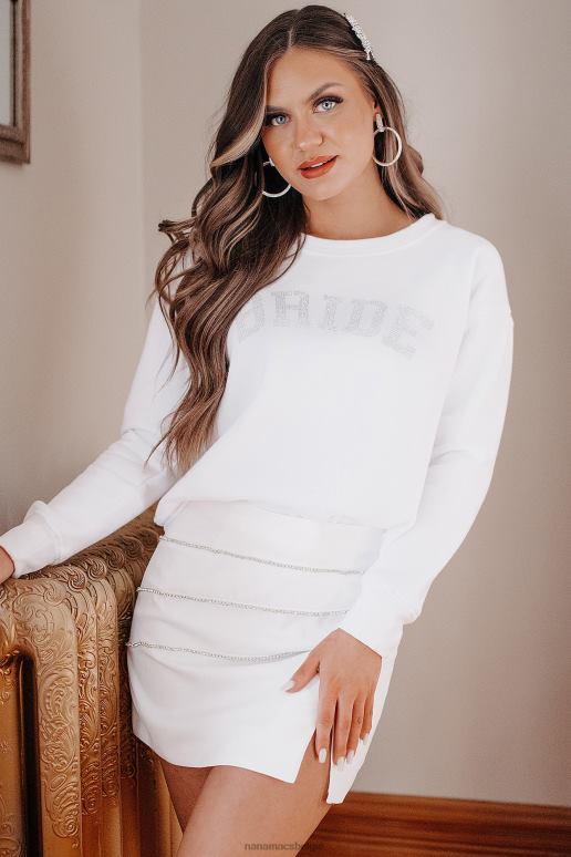 wit ik ga trouwen "bruid" sweatshirt met ronde hals NanaMacs HPTT1021