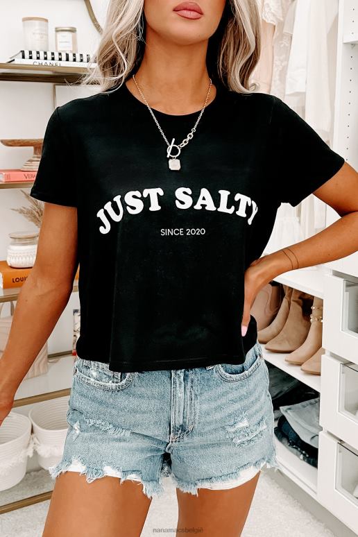 zwart gewoon zoute grafische meerdere shirtopties NanaMacs HPTT1057