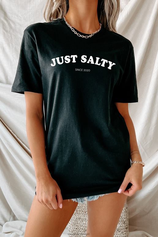 zwart gewoon zoute grafische meerdere shirtopties NanaMacs HPTT1057