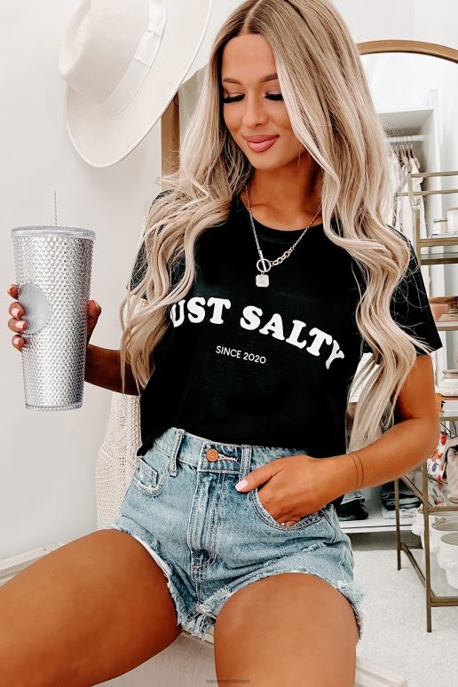 zwart gewoon zoute grafische meerdere shirtopties NanaMacs HPTT1057