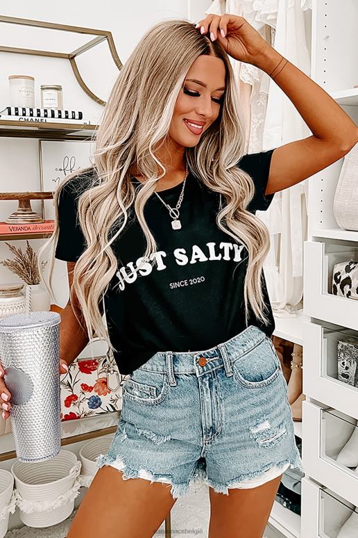 zwart gewoon zoute grafische meerdere shirtopties NanaMacs HPTT1057