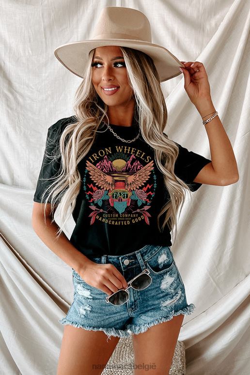 zwart ijzeren wielen grafisch meerdere shirtopties NanaMacs HPTT1004