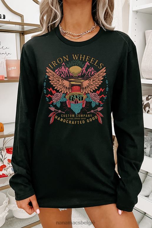 zwart ijzeren wielen grafisch meerdere shirtopties NanaMacs HPTT1004