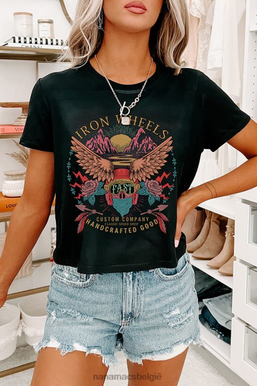 zwart ijzeren wielen grafisch meerdere shirtopties NanaMacs HPTT1004