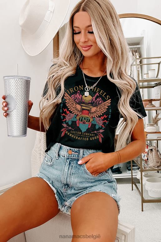 zwart ijzeren wielen grafisch meerdere shirtopties NanaMacs HPTT1004