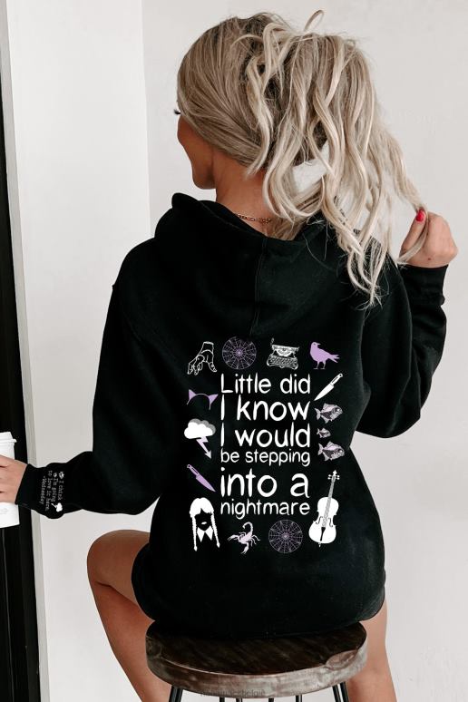 zwart stappen in een nachtmerrie dubbelzijdig grafisch meerdere shirtopties NanaMacs HPTT1022