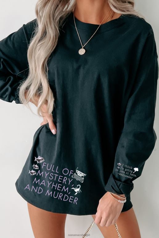 zwart stappen in een nachtmerrie dubbelzijdig grafisch meerdere shirtopties NanaMacs HPTT1022