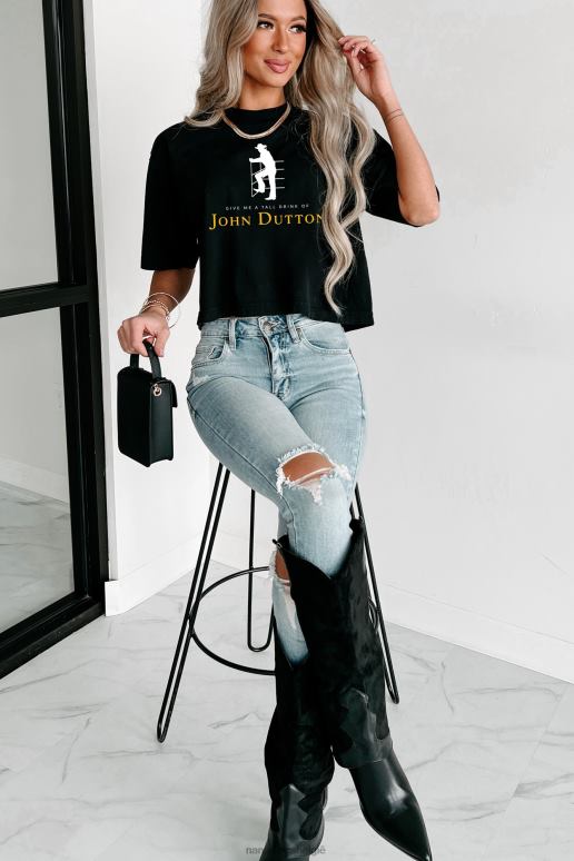 zwart tall drink of john graphic meerdere shirtopties NanaMacs HPTT1043