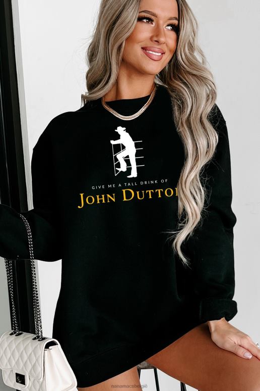 zwart tall drink of john graphic meerdere shirtopties NanaMacs HPTT1043