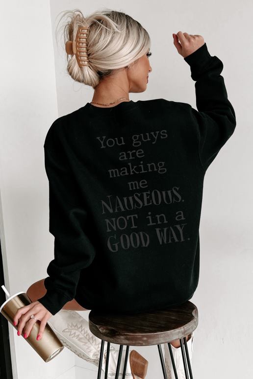 zwart waardoor ik misselijk word dubbelzijdige grafische meerdere shirtopties NanaMacs HPTT1035