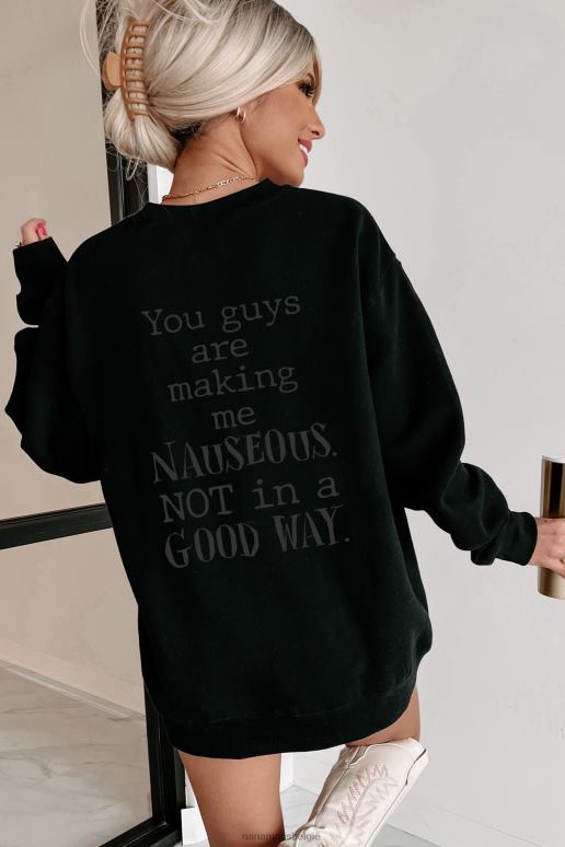 zwart waardoor ik misselijk word dubbelzijdige grafische meerdere shirtopties NanaMacs HPTT1035