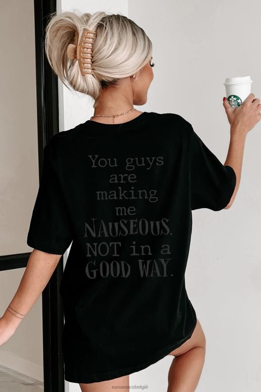 zwart waardoor ik misselijk word dubbelzijdige grafische meerdere shirtopties NanaMacs HPTT1035