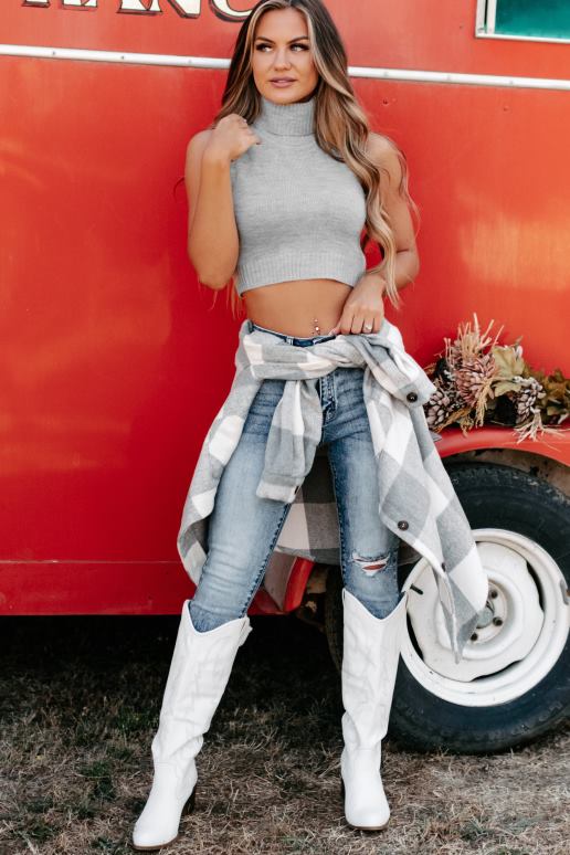 heide grijs altijd tussen mouwloze coltrui NanaMacs HPTT1686