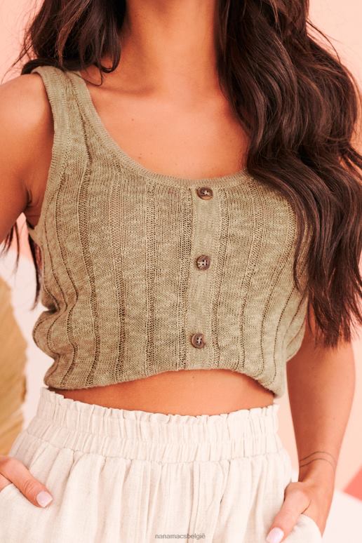 olijf song of the south gebreide tanktop NanaMacs HPTT1535