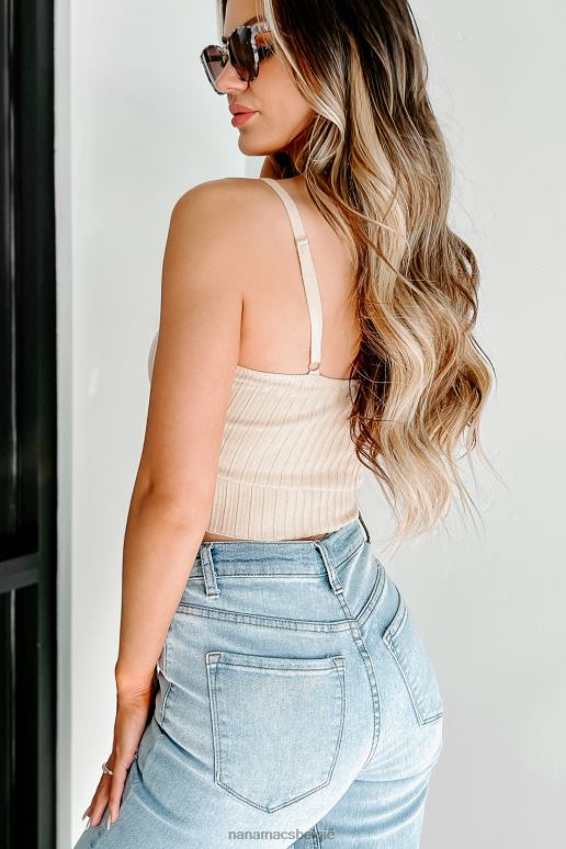 room zonder reden gebreide tanktop met verenrand NanaMacs HPTT186