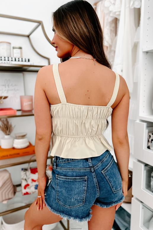 zand delicate harten ruches elastische tanktop NanaMacs HPTT1412