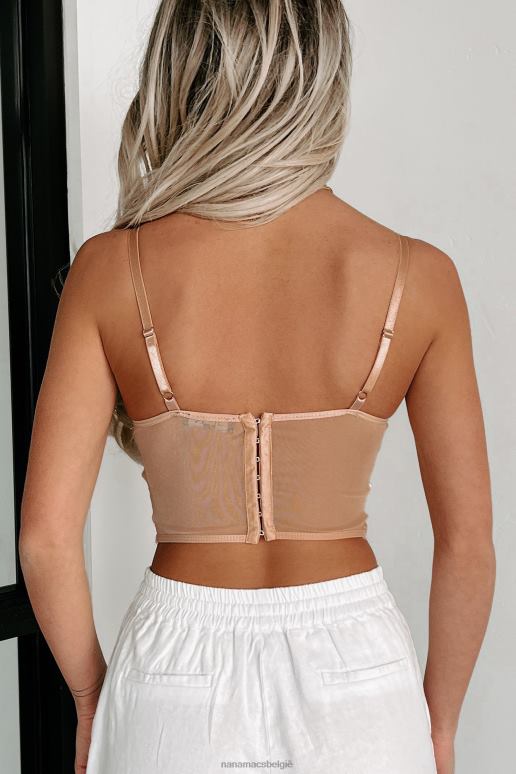 blozen verleidelijk lot korsettopje met bloemmotief NanaMacs HPTT118