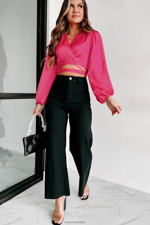 fuchsia got me in knots satijnen wikkeltop NanaMacs HPTT99