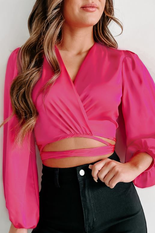 fuchsia got me in knots satijnen wikkeltop NanaMacs HPTT99