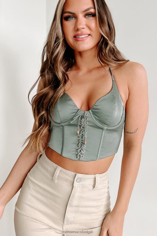 verstandig clubhopping satijnen halter corset top NanaMacs HPTT95