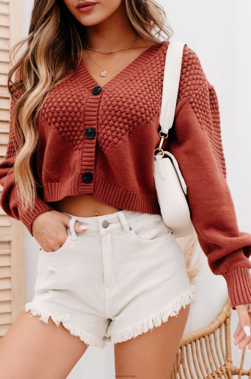 kaneel wil dat je rond cropped getextureerde cardigan NanaMacs HPTT1741