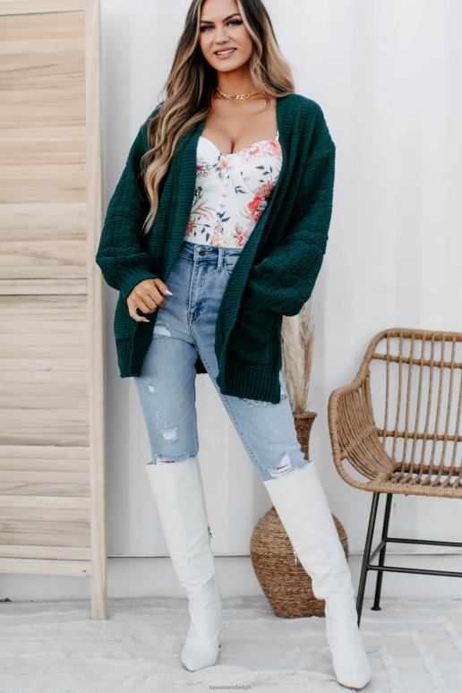 smaragd eldora chenille gebreid vest NanaMacs HPTT3740