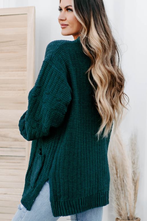 smaragd eldora chenille gebreid vest NanaMacs HPTT3740