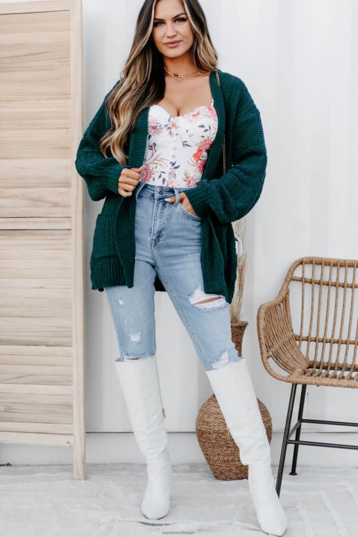 smaragd eldora chenille gebreid vest NanaMacs HPTT3740