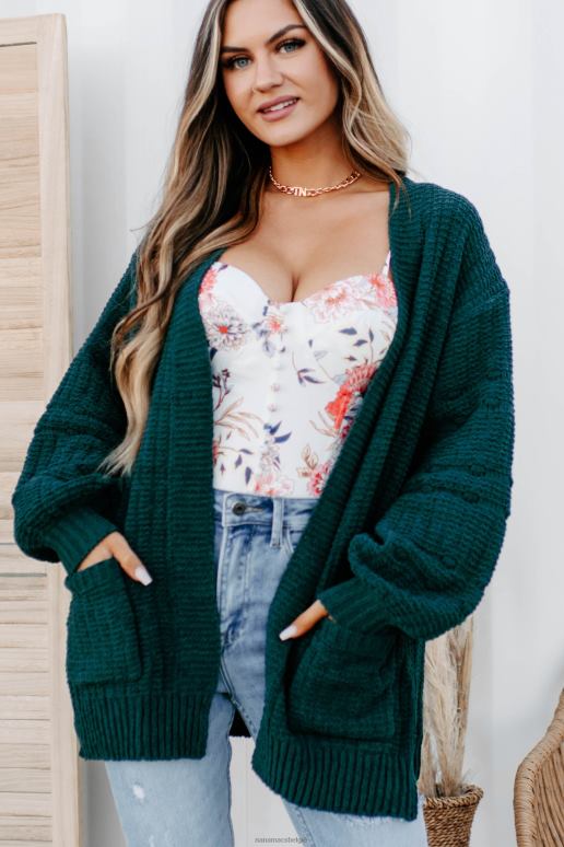 smaragd eldora chenille gebreid vest NanaMacs HPTT3740