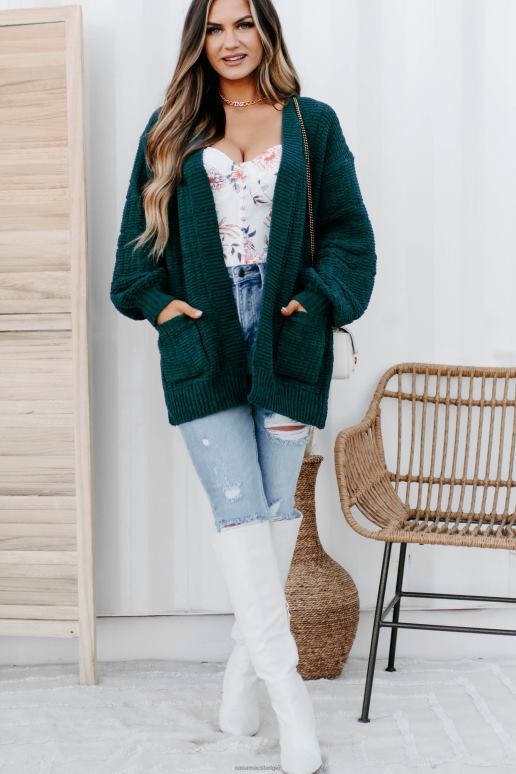 smaragd eldora chenille gebreid vest NanaMacs HPTT3740