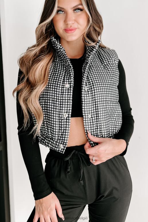 wit Zwart back in action geruit puffervest NanaMacs HPTT3835